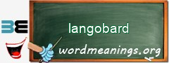 WordMeaning blackboard for langobard